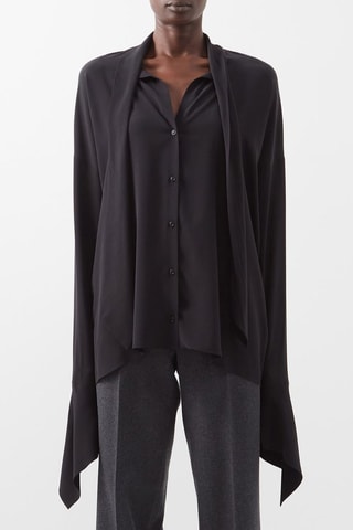 Zijden Blouse - Zwart