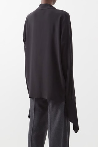 Zijden Blouse - Zwart