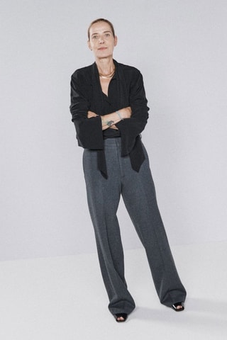 Zijden Blouse - Zwart