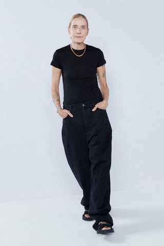 Biologisch Katoenen Jeans Baggy - Zwart