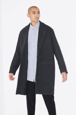 Scheerwollen Jas - Gemêleerd Antraciet