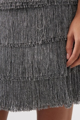 Zijden Minirok - Zilverkleurig