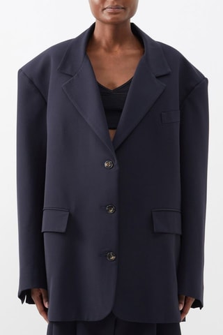 Wollen Colbert - Zwart