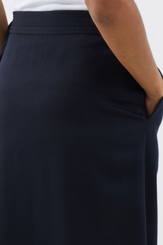 Wollen Wikkelrok - Marineblauw