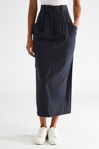 Rechte Biologisch Katoenen Rok - Marineblauw