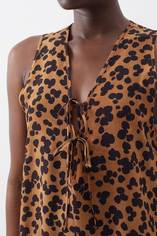 Zijden Tuniek - Bruin en Zwart