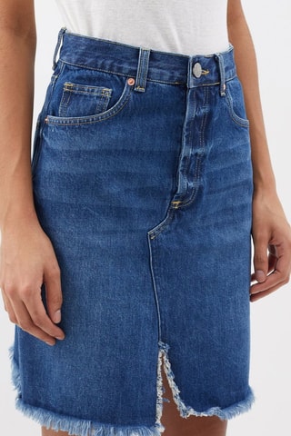 Rechte Biologisch Katoenen Rok - Indigoblauw