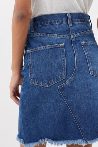 Rechte Biologisch Katoenen Rok - Indigoblauw