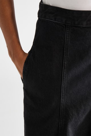 Trapezium Biologisch Katoenen Spijkerrok - Zwart