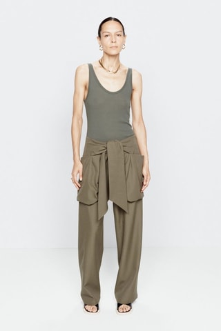 Scheerwollen Broek - Kaki