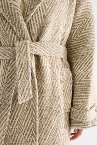 Scheerwollen en Alpacawollen Jas - beige