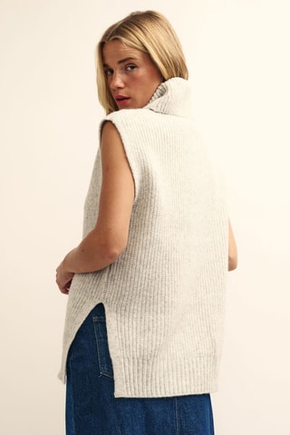 Mouwloze Wollen Trui - Ecru