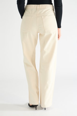 Biologisch Katoenen Jeans Hoge Taille - Beige