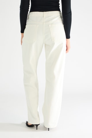 Biologisch Katoenen Jeans Hoge Taille - Wit