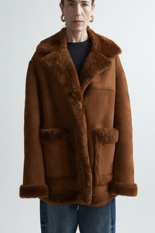 Lamsleren Jasje - Bruin