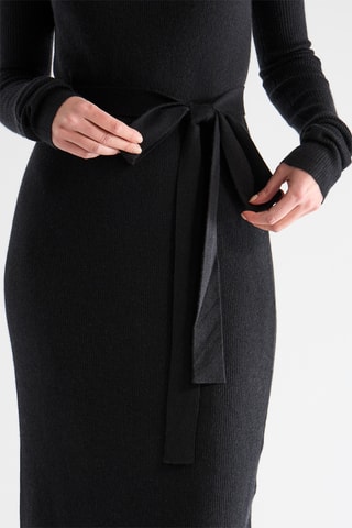 Lange Kasjmier Jurk - Zwart