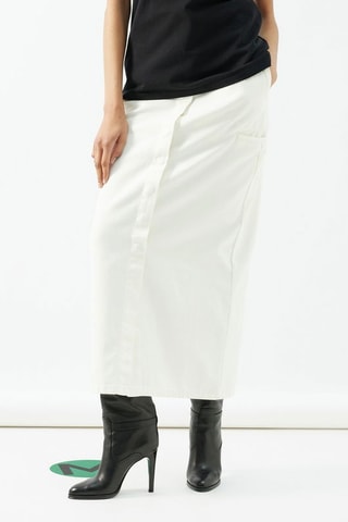 Kokerrok Hoge Taille - Wit