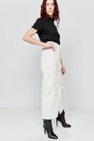 Kokerrok Hoge Taille - Wit