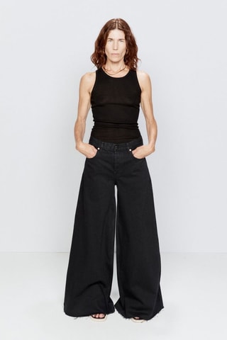 Biologisch Katoenen Jeans Flare Cut - Zwart