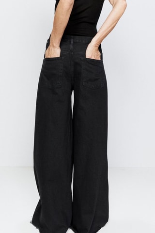 Biologisch Katoenen Jeans Flare Cut - Zwart