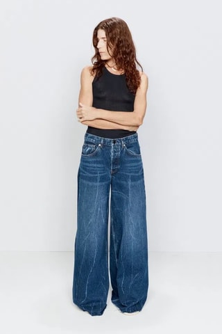 Biologisch Katoenen Jeans Flare Cut - Donkerblauw