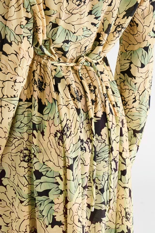 Lange Zijden Jurk - Geel