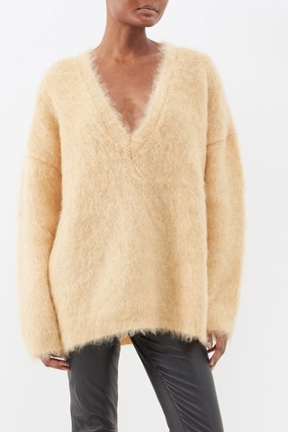 Kid Mohair Trui - Beige