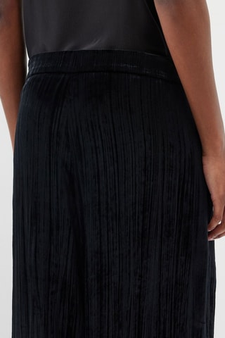 Velours Broek Wide Legs - Zwart