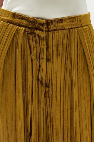 Velours Broek Wide Legs - Goudkleurig