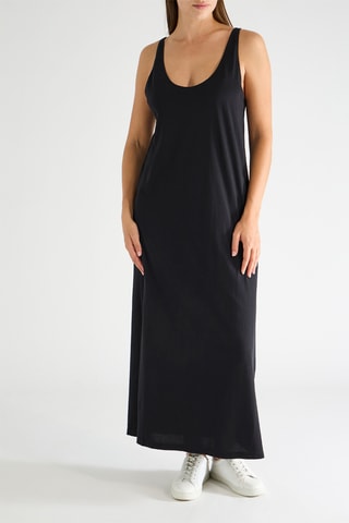Lange Biologisch Katoenen Jurk - Zwart