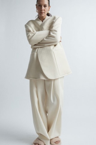 Scheerwollen Jasje - Ivoorkleurig