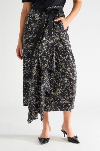 Zijden Wikkelrok - Zwart