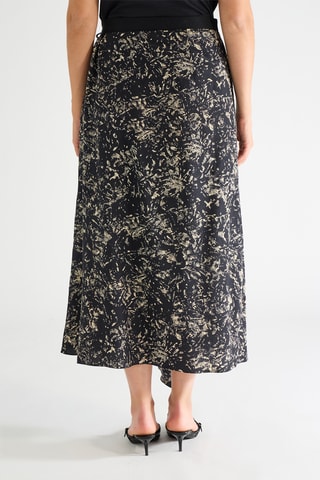 Zijden Wikkelrok - Zwart