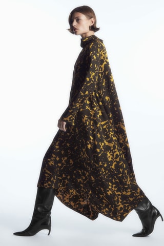 Zijden Midi-jurk - Zwart