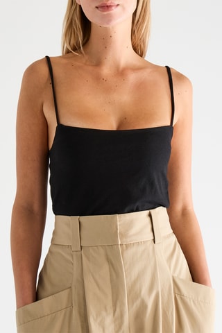 Zijden Top - Zwart