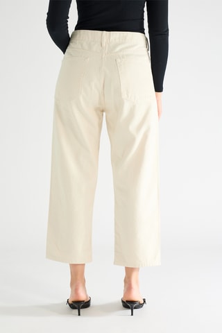 7/8 Linnen Jeans Hoge Taille - Beige