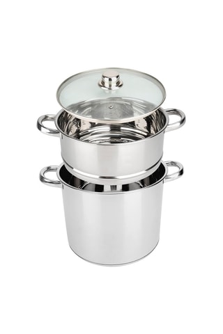 Couscoussier en acier inoxydable avec couvercle vapeur Olympe - 16 l