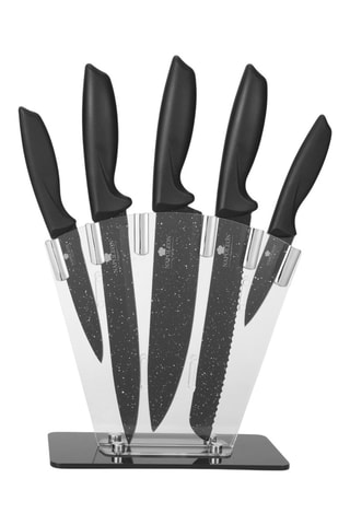 Bloc couteaux en acier inoxydable - 6 pièces