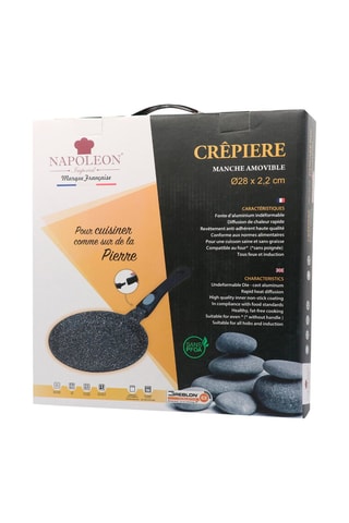 Crêpière revêtement Greblon® C3 manche longue - 28 cm
