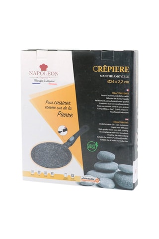 Crêpière revêtement Greblon® C3 manche amovible - 24 cm
