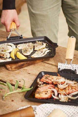 Gril en fonte d'acier Tradifonte - 21 x 35 cm