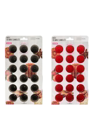 2 moules à cannelés silicone Candy - 18 cannelés