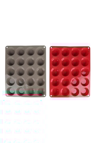 2 moules à muffins silicone Candy - 20 muffins