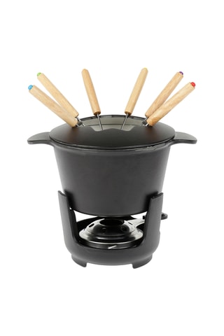 Service à fondue en fonte d'acier émaillée Traidfonte - 10 pièces