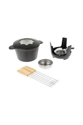 Service à fondue en fonte d'acier émaillée Traidfonte - 10 pièces