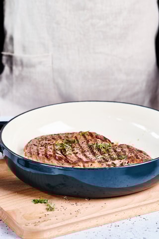 Poêle à grill en fonte émaillée Billiet - 37 x 6 x 29 cm