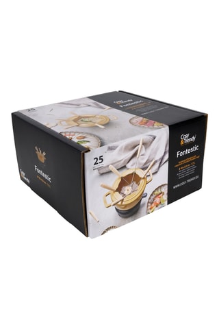 Service à fondue en fonte émaillée Billiet - 26 x 19 x 19 cm