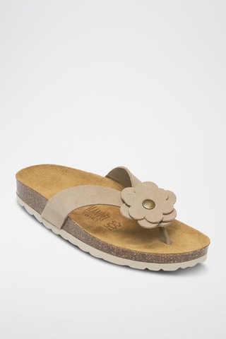 Nubuck Slippers Lene - Taupe
