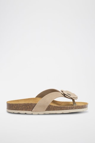 Nubuck Slippers Lene - Taupe