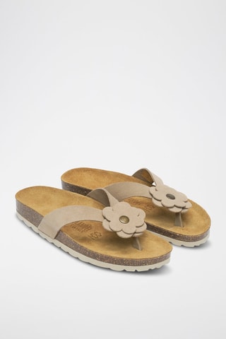 Nubuck Slippers Lene - Taupe